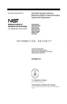 Information Security Continuous Monitoring (ISCM) for Federal Information Systems and Organizations