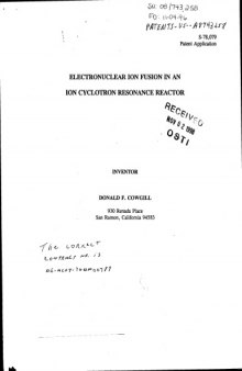 Electronuclear Ion Fusion In An Ion Cyclotron Resonance Reactor patent info