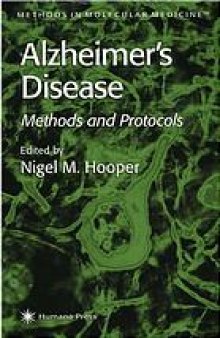 Alzheimer's disease : methods and protocols