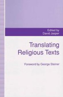Translating Religious Texts: Translation, Transgression and Interpretation