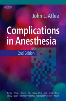 Complications in Anesthesia, Second Edition  