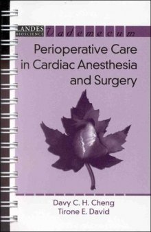 Perioperative Care in Cardiac Anesthesia and Surgery  (Vademecum)