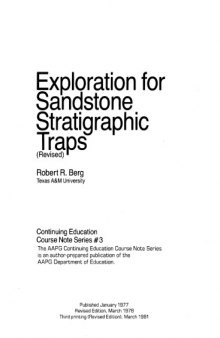 Exploration for Sandstone Stratigraphic Traps - Course Notes