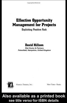 Effective Opportunity Management for Projects (Center for Business Practices, 6) (Center for Business Practices, 6)