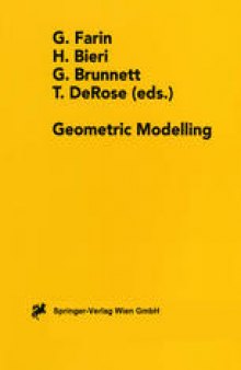 Geometric Modelling: Dagstuhl 1996