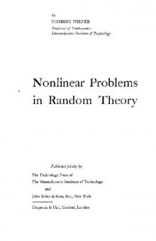 Nonlinear problems in random theory