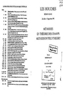 Methods in Field Theory