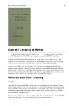 Discourse On The Method Of Reasoning