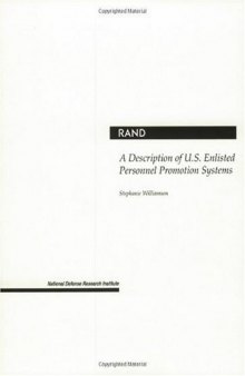A description of U.S. enlisted personnel promotion systems