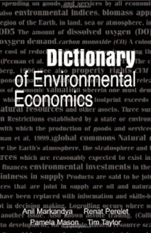Dictionary of environmental economics