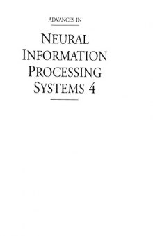 Advances in Neural Information Procesing Systems 4