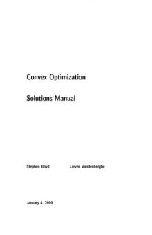 Solution Manual for Convex Optimization 