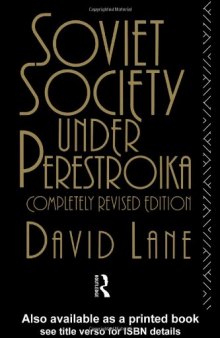 Soviet Society under Perestroika (Soviet Studies)