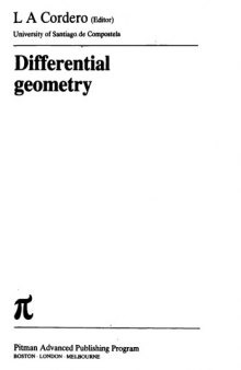 Differential Geometry (Research Notes In mathematics Series)