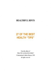 27 of the Best Health Tips - Practical Health Guides