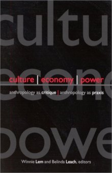 Culture, Economy, Power: Anthropology As Critique, Anthropology As Praxis (S U N Y Series in Anthropological Studies of Contemporary Issues)