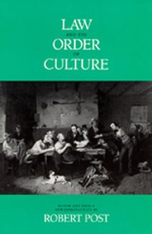 Law and the Order of Culture (Representations Books, 4)
