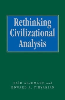 Rethinking Civilizational Analysis (SAGE Studies in International Sociology)
