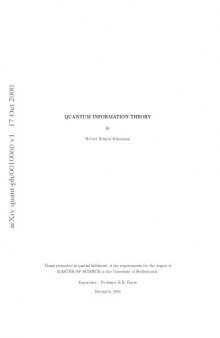 Quantum Information Theory [thesis]