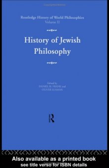 History of Jewish Philosophy 