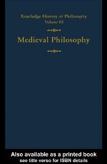 History Of Philosophy Vol 3 Medieval Philosophy