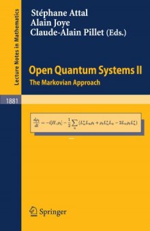 Open quantum systems II: the Markovian approach