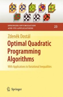 Optimal quadratic programming algorithms: with applications to variational inequalities