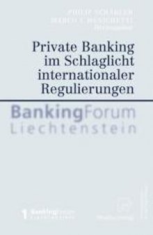 Private Banking im Schlaglicht internationaler Regulierungen