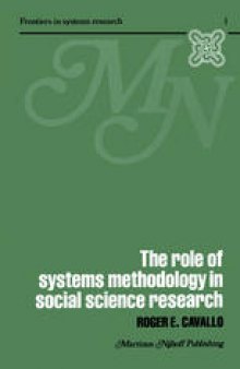 The Role of Systems Methodology in Social Science Research