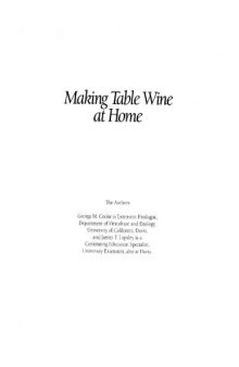 Making table wine at home