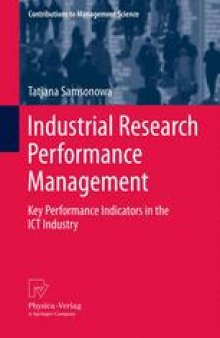 Industrial Research Performance Management: Key Performance Indicators in the ICT Industry