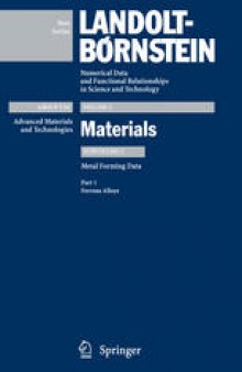 Metal Forming Data of Ferrous Alloys - deformation behaviour