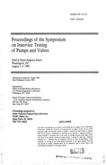 Inservice testing of pumps and valves, and inservice examination and testing of dynamic restraints (snubbers) at nuclear power plants : draft report for comment