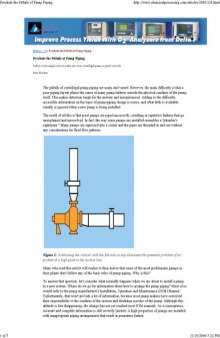 Preclude the Pitfalls of Pump Piping