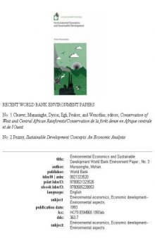 Environmental economics and sustainable development