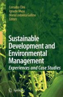 Sustainable Development and Environmental Management: Experiences and Case Studies