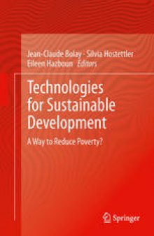 Technologies for Sustainable Development: A Way to Reduce Poverty?