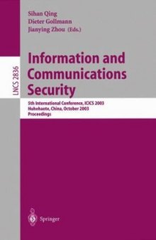 Information and Communications Security: 5th International Conference, ICICS 2003, Huhehaote, China, October 10-13, 2003. Proceedings