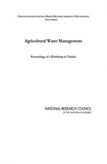 Agricultural Water Management:  Proceedings of a Workshop in Tunisia