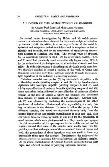 A Revision of the Atomic Weight of Cadmium (1914)(en)(4s)