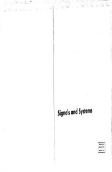 Signals and Systems, 1st Edition (Prentice-Hall signal processing series)