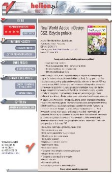 Real World Adobe InDesign CS2. Edycja polska - (rwinc2) helion onepress free ebook darmowy ebook