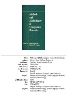 Methods and methodology in composition research