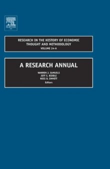 Research in the History of Economic Thought and Methodology, Volume 24 A: A Research Manual