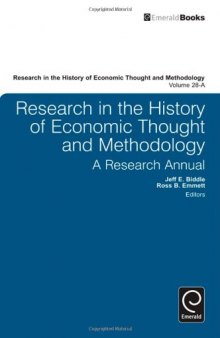 Research in the History of Economic Thought and Methodology; Volume 28-A
