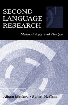 Second language research: methodology and design