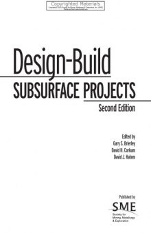Design-Build Subsurface Projects
