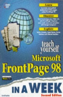 Teach yourself Microsoft FrontPage 98 in a week