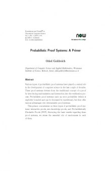 Probabilistic Proof Systems: A Primer