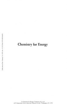 Chemistry for Energy